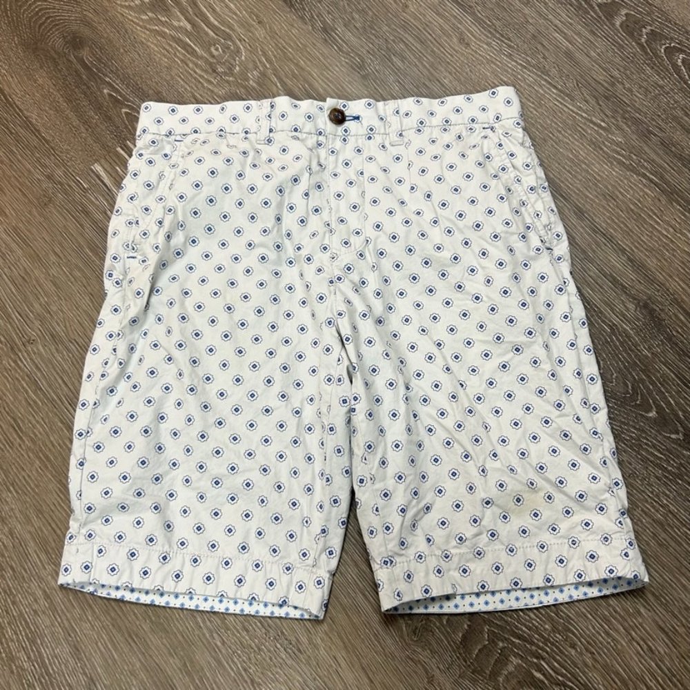 Con.Struct Men's Chino Shorts White & Blue Size 34